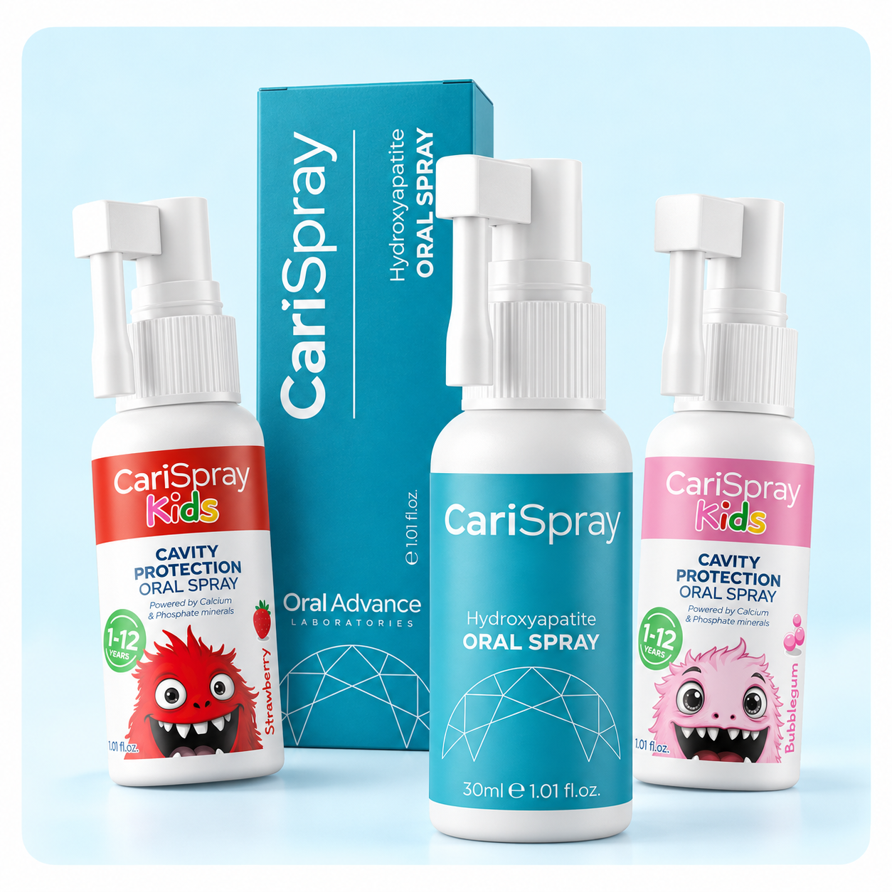 CariSpray Adults / Kids — Erdbeere / Kaugummi