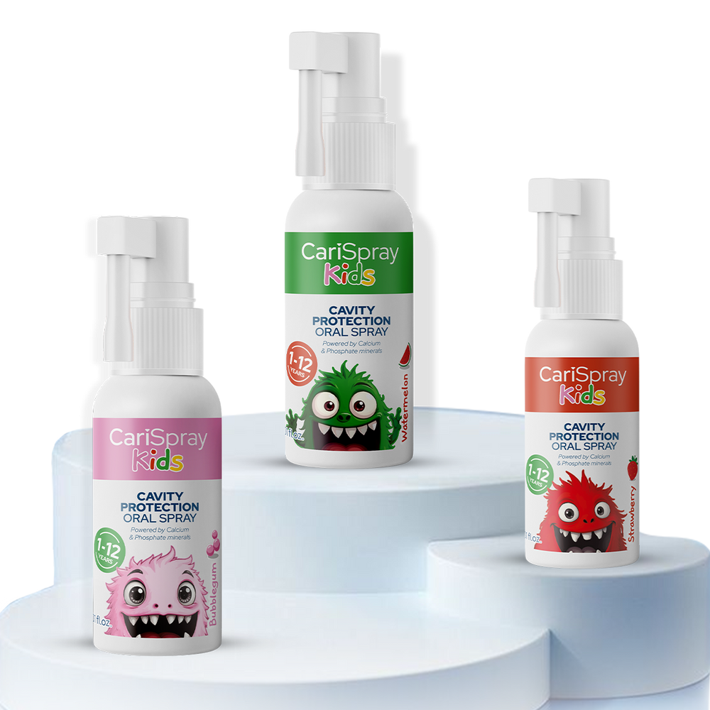 Alle drei CariSpray Kids Sorten